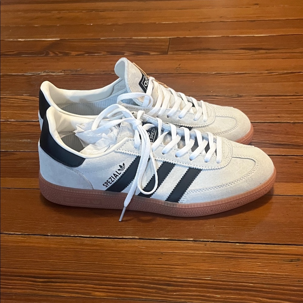 Adidas Spezial White and Black Trainers